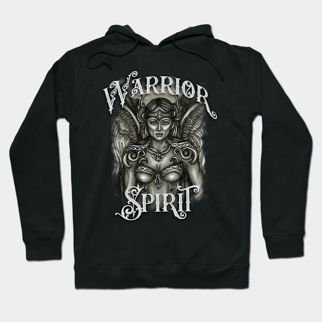 Warrior Spirit Dark Hoodie by TAS Illustrations and More